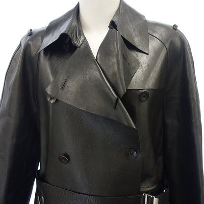 Used ◆ Gucci leather trench coat with belt Tom Ford period ladies black size 38 GUCCI [AFA20] 