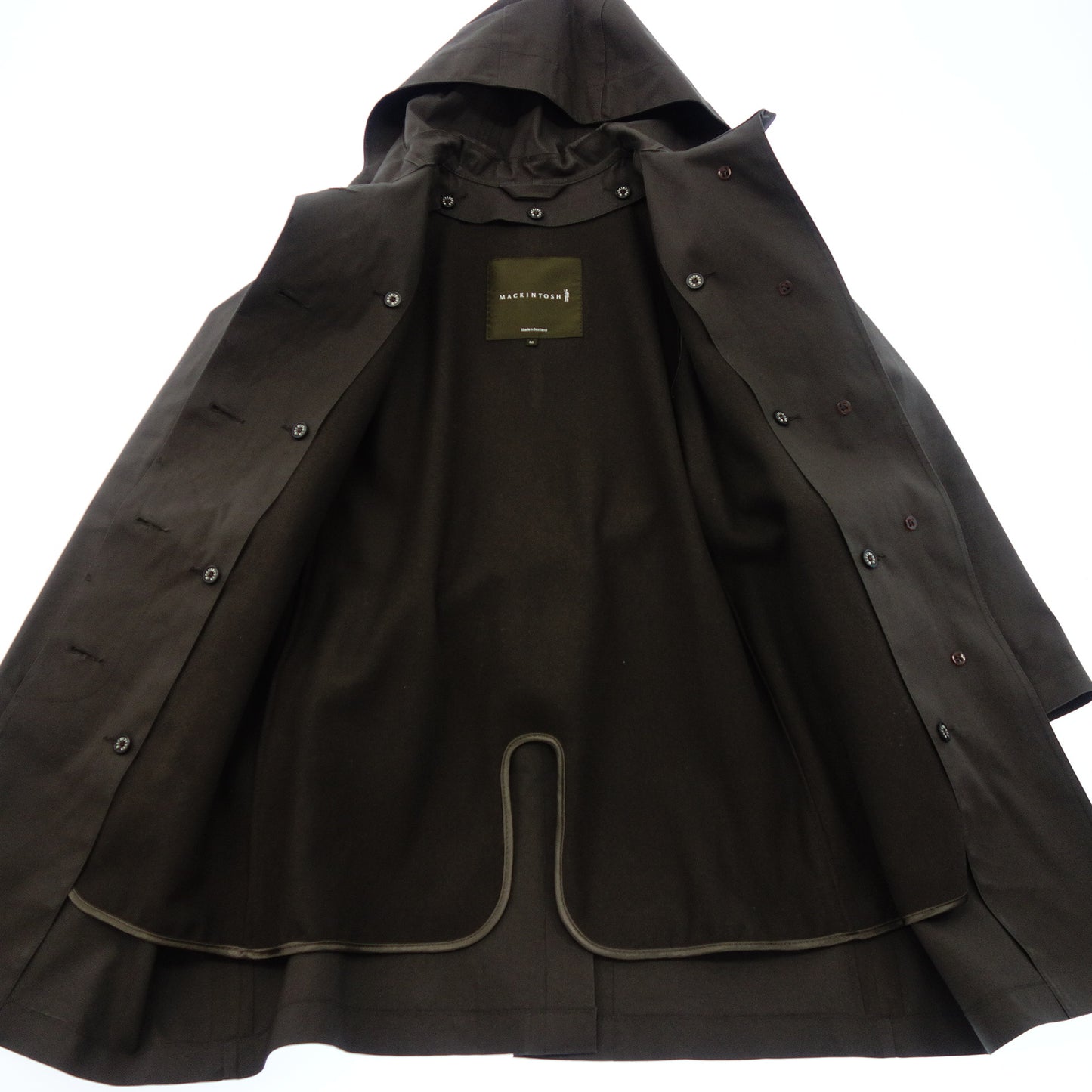 Mackintosh Hooded Coat Rubberized Brown Women's 32 MACKINTOSH [AFA3] [Used] 