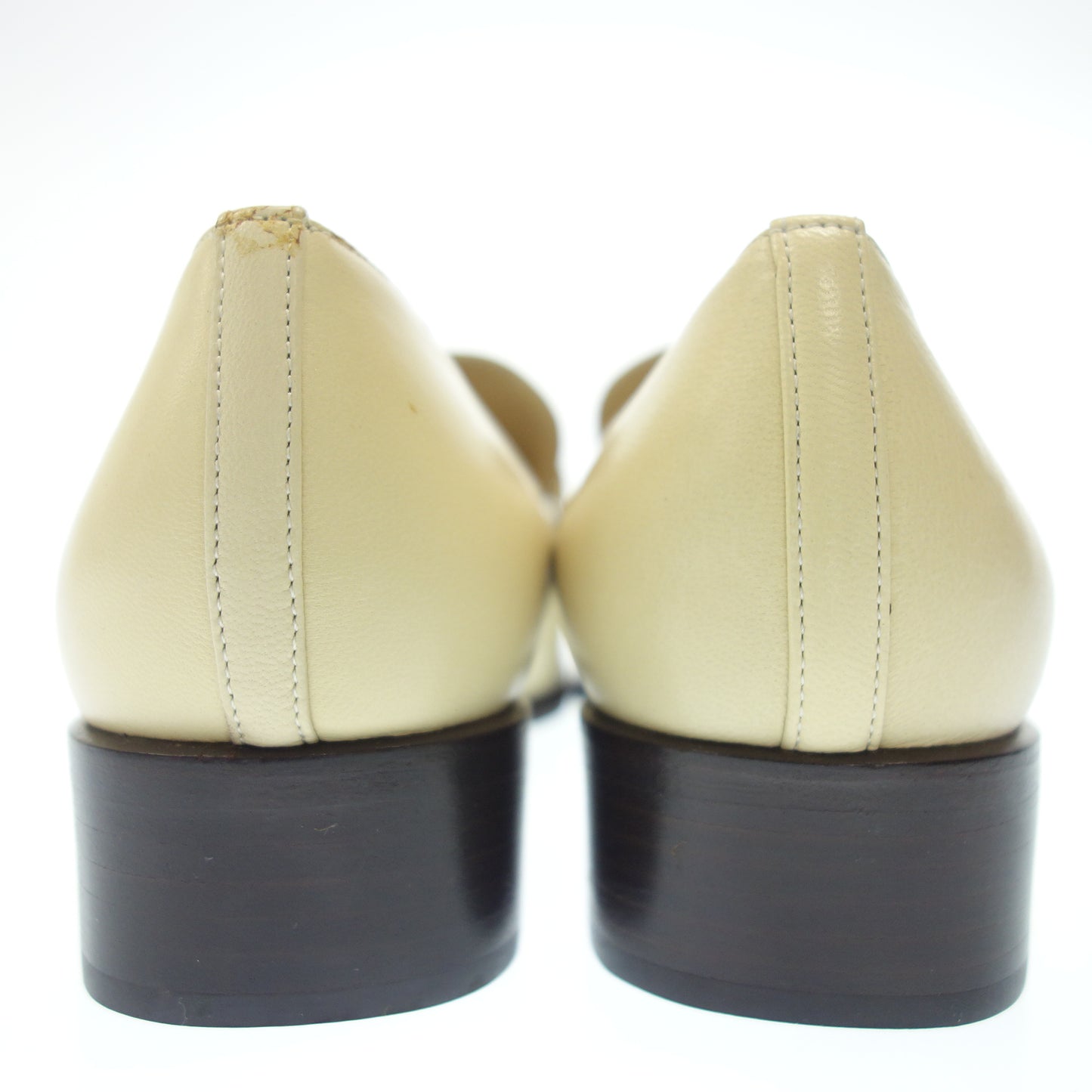 Good condition ◆ Gucci leather loafers enamel beige gold hardware size 37.5 ladies GUCCI [AFD8] 