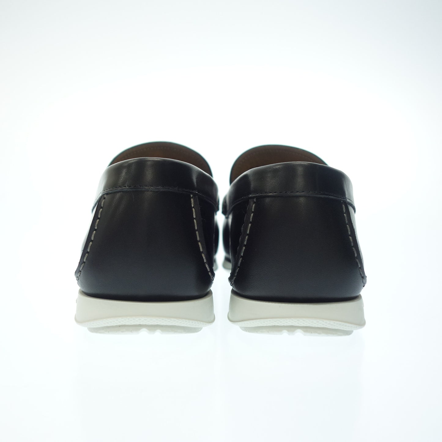 Good condition ◆Salvatore Ferragamo Leather Loafer Gancini Silver Hardware Men's 7 Black Salvatore Ferragamo [AFD6] 