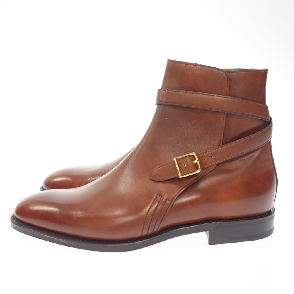 未使用◆ジョンロブ レザーシューズ ジョッパーブーツ JODHPUR ジョッパー 茶系 UK8E JOHN LOBB【LA】