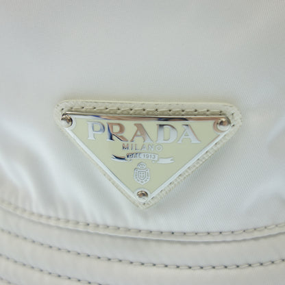 プラダ バケットハット 三角プレート 98339 ホワイト XL PRADA【AFI23】【中古】