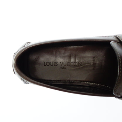 Used ◆Louis Vuitton Leather Loafers LV Hardware Silver Hardware FA0183 Men's Brown 11 LOUIS VUITTON [AFC30] 