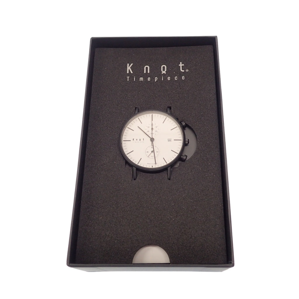 Like new◆Knot watch CC-39 Dial white Belt black Knot [AFI19] 