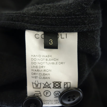 中古◆コモリ ジャケット V01-01007 シルク ネップ タイプ 22SS メンズ ブラック 3 COMOLI【AFB3】