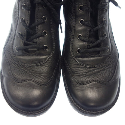 Good condition ◆ Strober short boots leather ladies black size 4.5 strober [AFC36] 