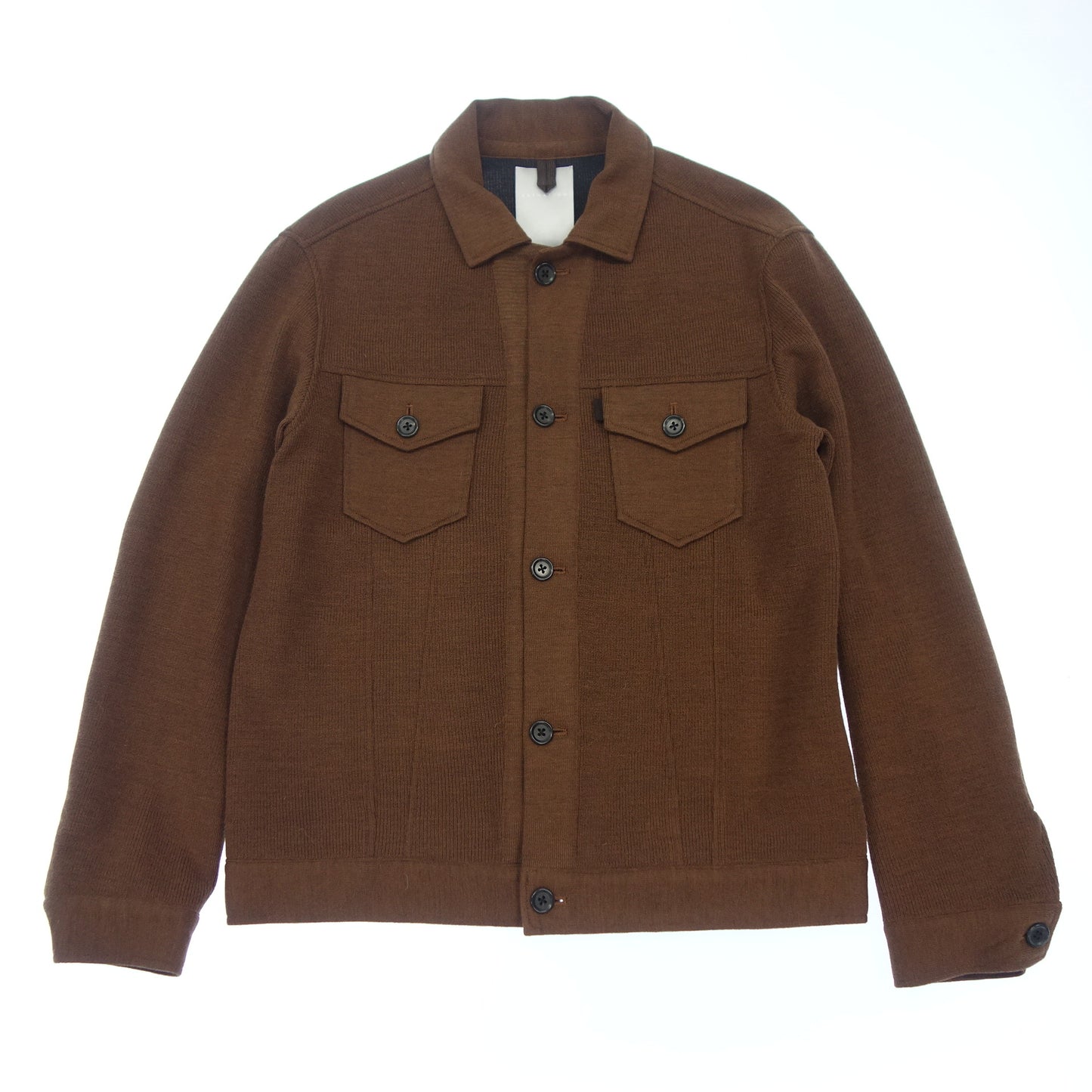 ESTNATION Jacket Knit Blouson Men's Brown L ESTNATION [AFB34] [Used] 