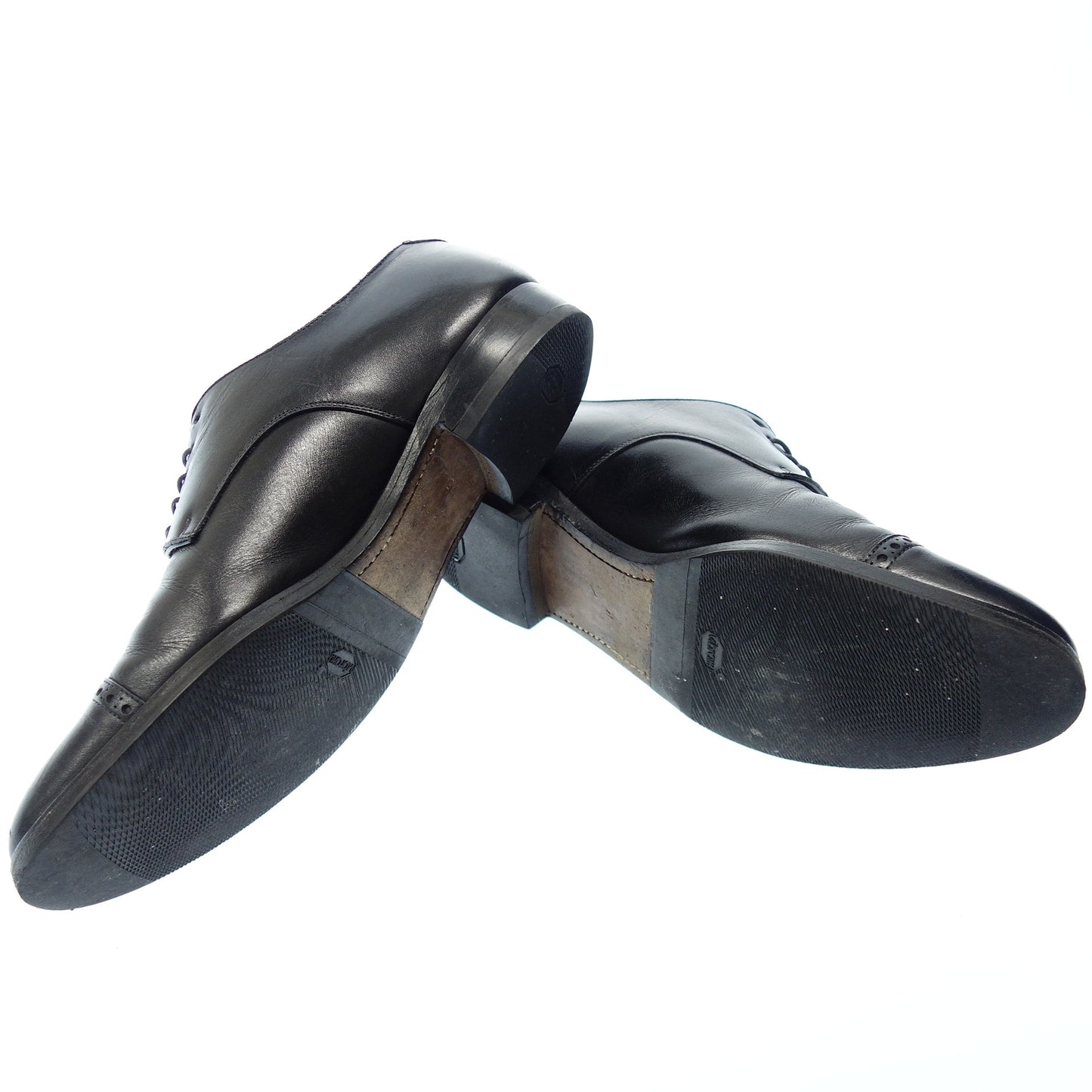 Used ◆Miyagi Kogyo Dover Punched Cap Shoes Black Men's 25 Black DOVER [AFC12] 