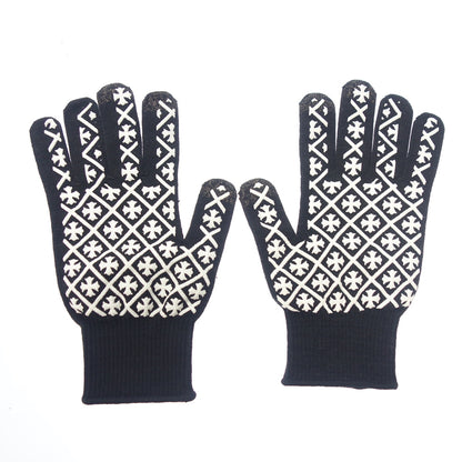 美品◆クロムハーツ 手袋 WORK GLOVES ブラック Chrome Hearts【AFI20】