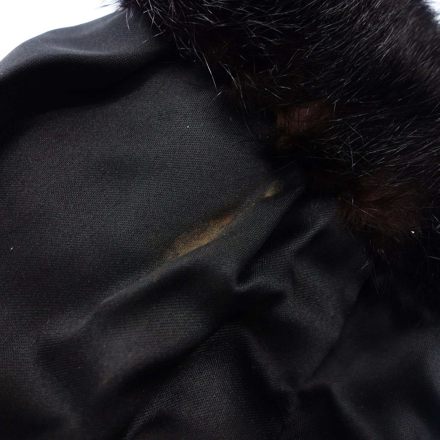 Very good condition ◆ Mink half coat black No. 11 [AFF19] 