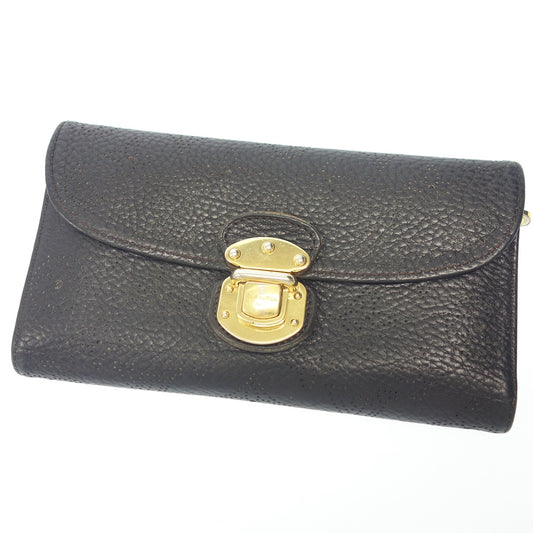 Used ◆Louis Vuitton long wallet Mahina Portefeuille Amelia flap type black M95968 LOUIS VUITTON [AFI6] 