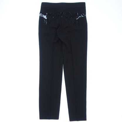 Good condition ◆Louis Vuitton slacks pants lace design sequins ladies black size 34 LOUIS VUITTON [AFB30] 