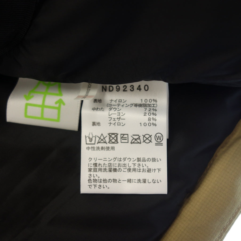 未使用 ◆The North Face Bartolo Light 羽绒服 ND92340 男士尺码 S 米色 THE NORTH FACE [AFA1] 