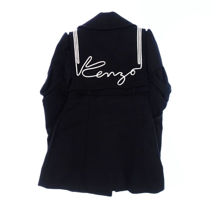 KENZO Sailor Coat Back Logo Embroidery Wool &amp; Cashmere Women's 36 Black KENZO [AFB34] [Used] 