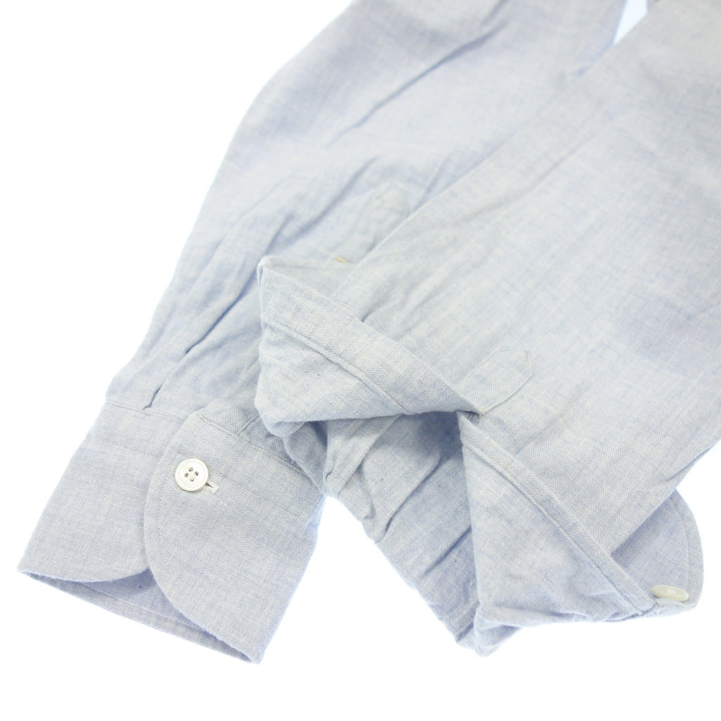 Good Condition◆The Inglese Capri Shirt Long Sleeve Cotton Light Blue Men's Size 37 G.Inglese [AFB4] 