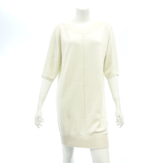 品相良好◆爱马仕针织连衣裙羊绒 H 标志 18SS 女式白色 尺码 34 HERMES [AFB23] 