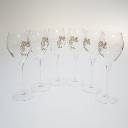 極美品◆ペリエジュエ ベルエポック シャンパングラス アネモネ フルート 22SS 6客セット PERRIER JOUET BELLE EPOQUE