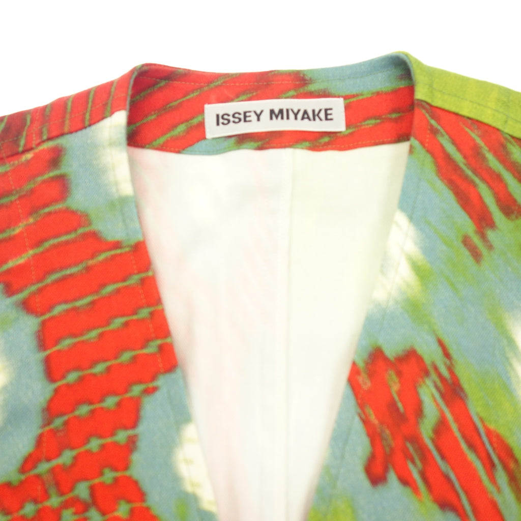 Very beautiful item◆ISSEY MIYAKE All-over pattern tops vest IM11FE004 Women's Multicolor Size 2 ISSEY MIYAKE [AFB29] 