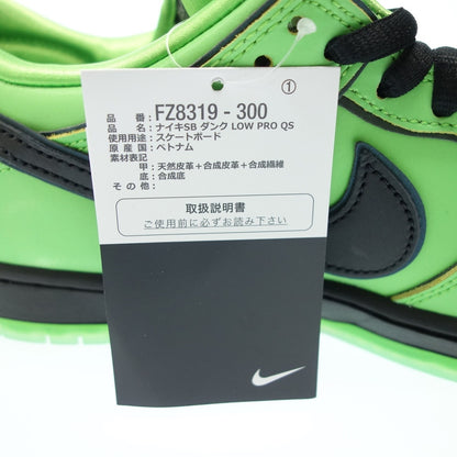 Like new ◆ Powerpuff Girls x Nike SB Sneakers Dunk DUNK LOW Pro QS Buttercup Men's Green Size 27.5 FZ8319-300 Nike [AFD1] 