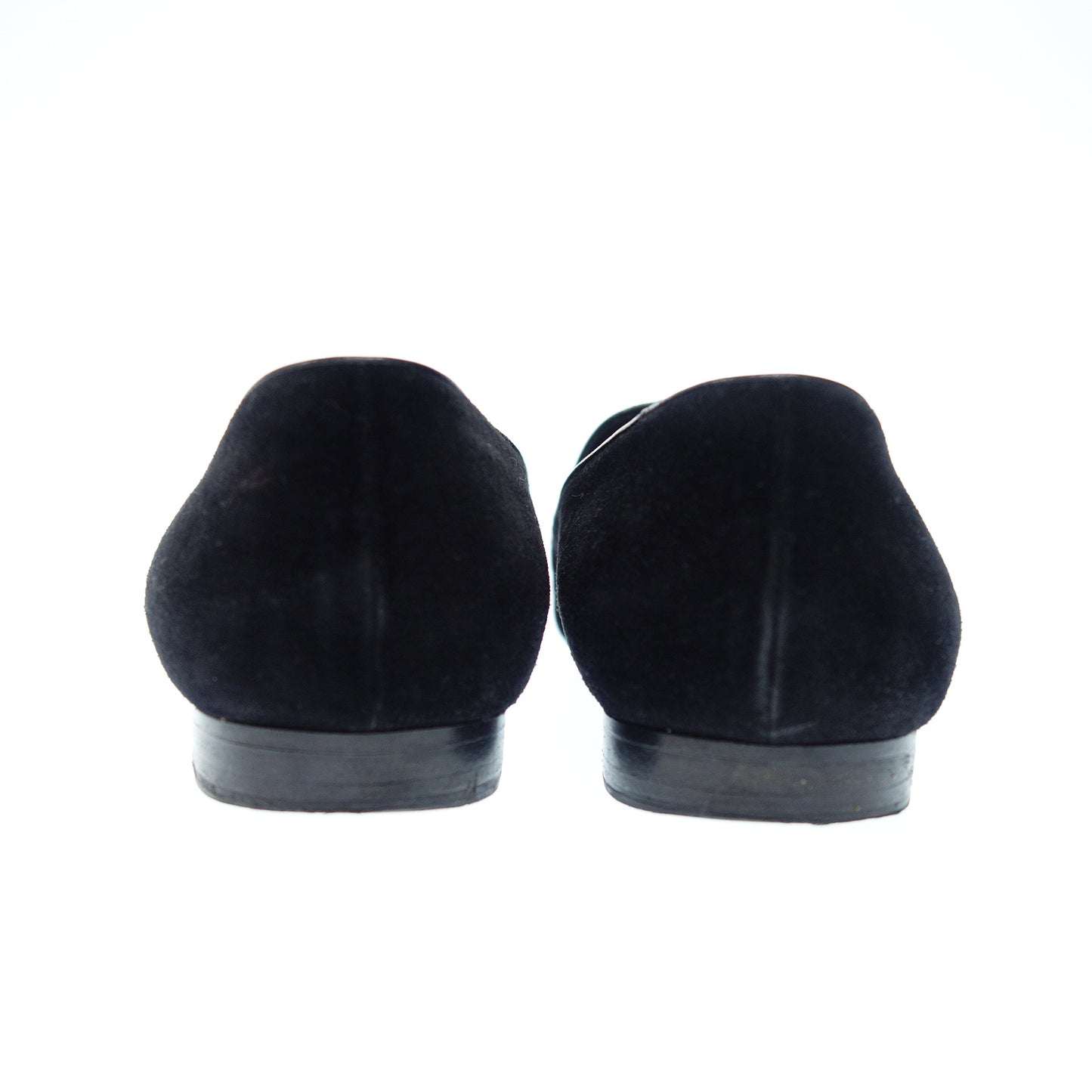Good Condition◆Louis Vuitton Leather Loafer Suede LV Hardware SC0126 Women's 38 Black LOUIS VUITTON [AFD1] 