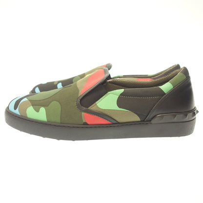 Very good condition◆Valentino Garavani slip-on camouflage pattern studs rubber sole men's multicolor size 42 BI835 VALENTINO GARAVANI [AFC46] 