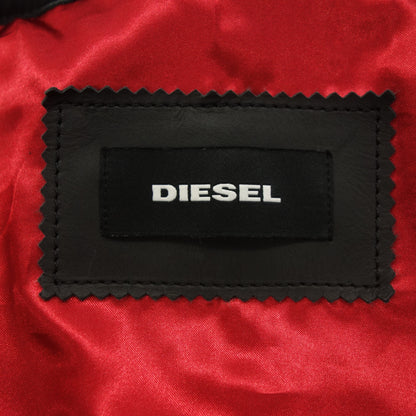 Diesel 皮夹克 单皮贴片 男士 XL 黑色 DIESEL [AFB48] [二手] 