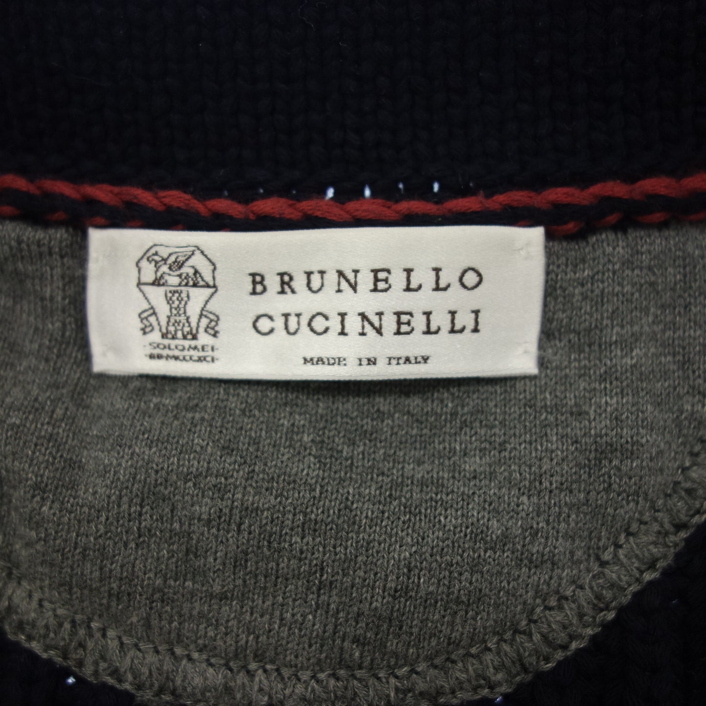 Brunello Cucinelli 针织毛衣拉链男式 46 海军蓝 BRUNELLO CUCINELLI [AFB45] [二手] 