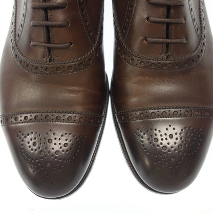 Good Condition ◆ Edward Green Leather Shoes Semi Brogue Cadogan Dark Brown Size 7F 202 Last EDWARD GREEN [LA] 