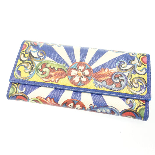 Very good condition◆Dolce &amp; Gabbana long wallet print multicolor DOLCE &amp; GABBANA [AFI21] 