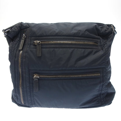 TOD'S Nylon Shoulder Bag Zip Design Navy TOD'S [AFE12] [Used] 