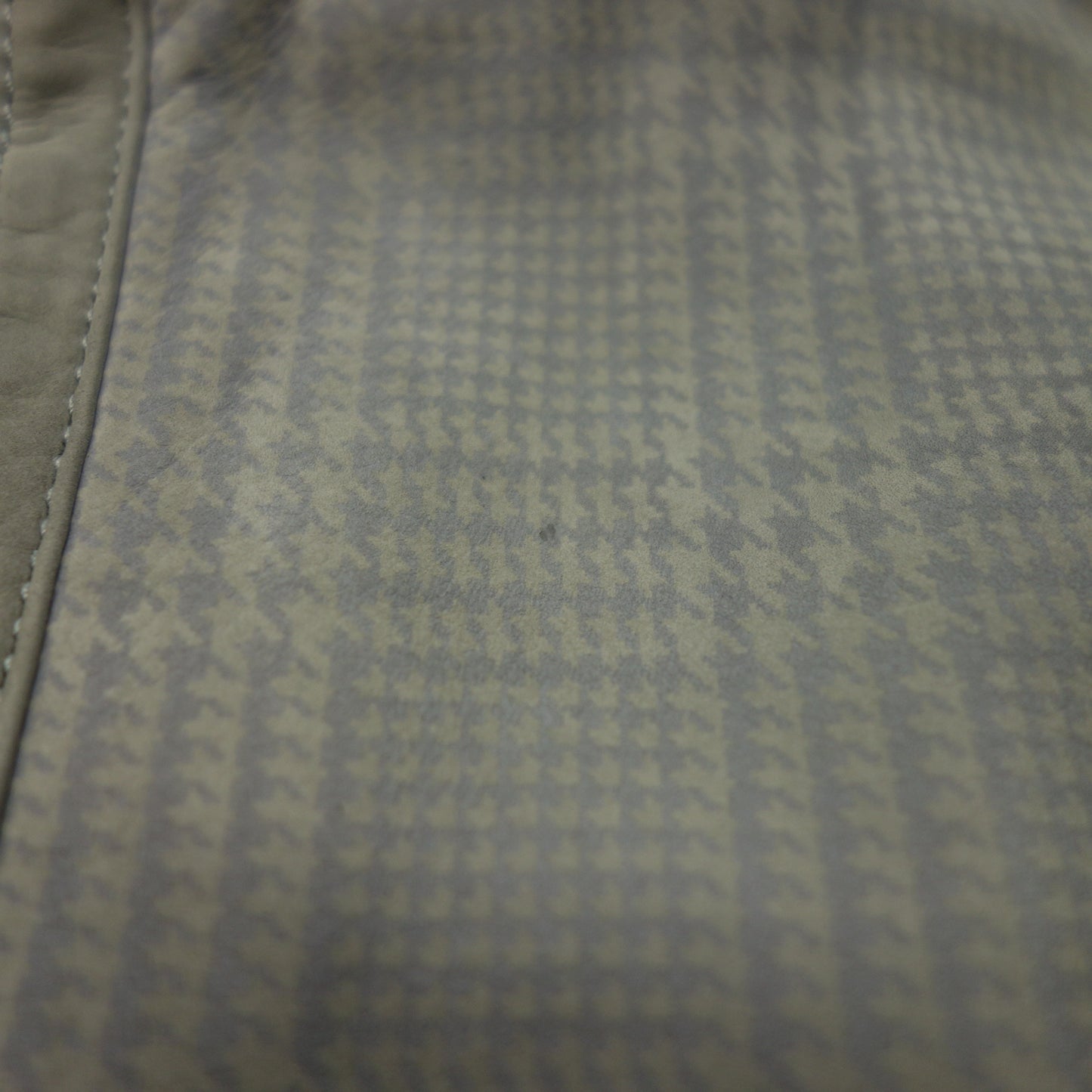 Good Condition ◆ Brioni Leather Blouson Zip Up Check Suede Size 54 Men's Gray Brioni [AFB43] 