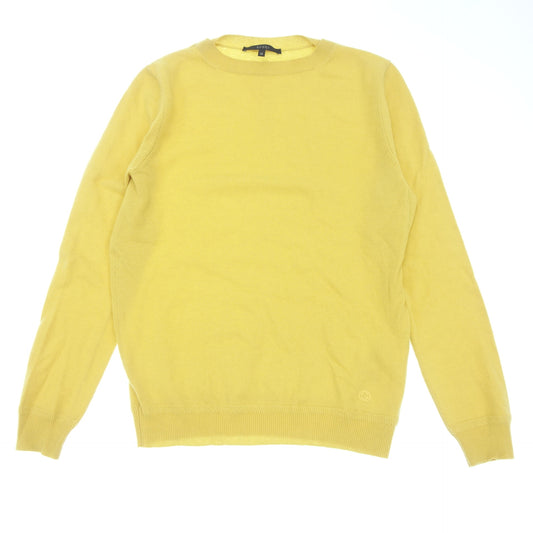 Gucci knit sweater cashmere 369063 men's yellow M GUCCI [FAB16] [Used] 