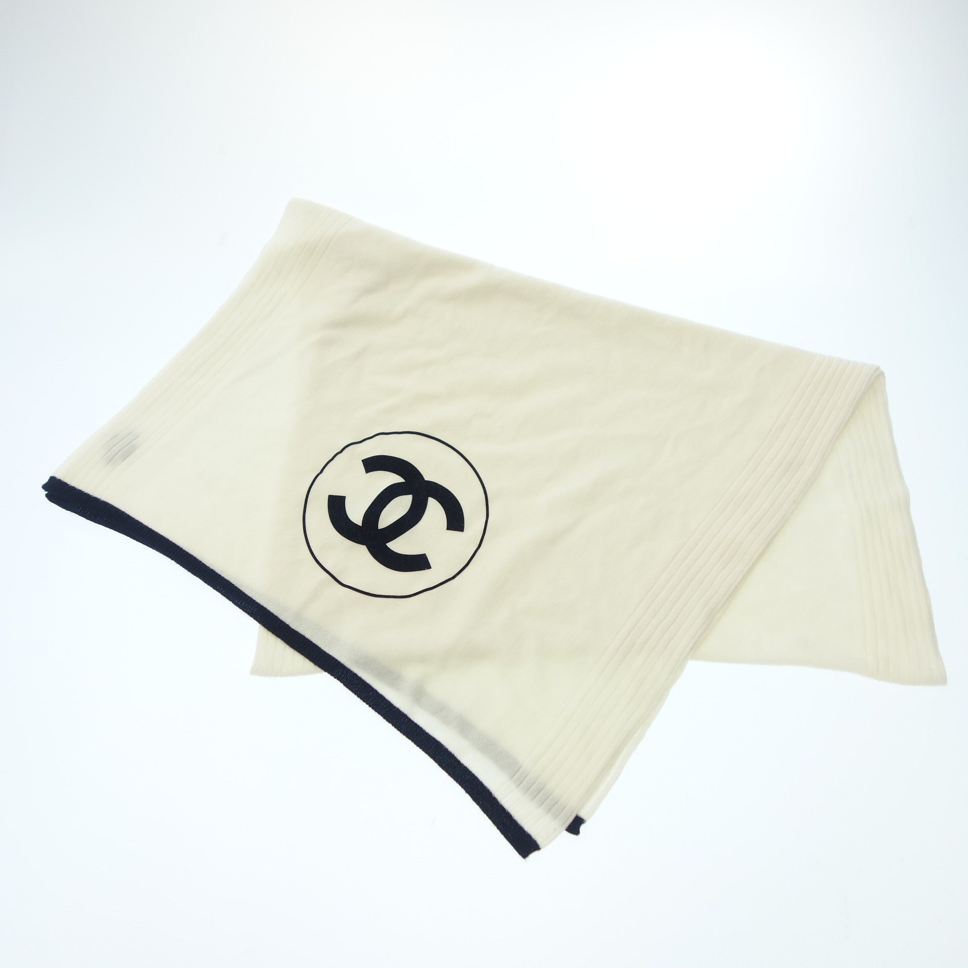 シャネル ストール CCマーク カシミア100% ホワイト CHANEL【AFI23 