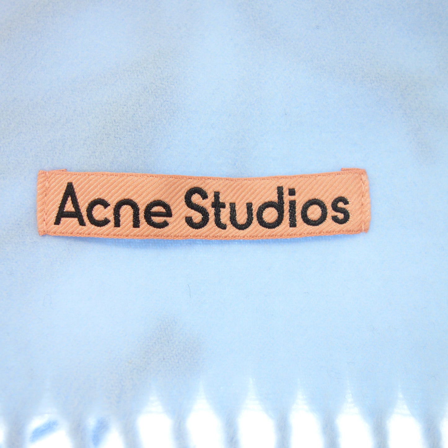 極美品◆アクネ ストゥディオズ ストール マフラー フリンジ ライトブルー Acne Studios【AFI23】