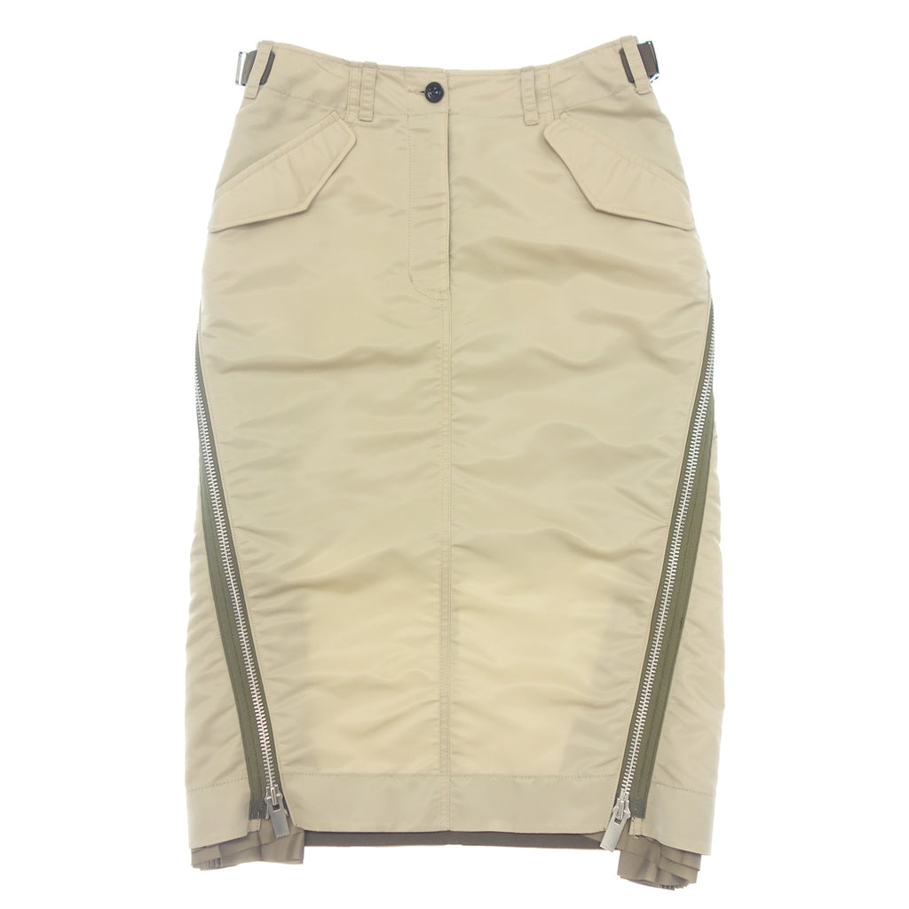 Good Condition ◇ Sacai 22SS Skirt NYLON TWILL MIX SKIRT Side Zip 