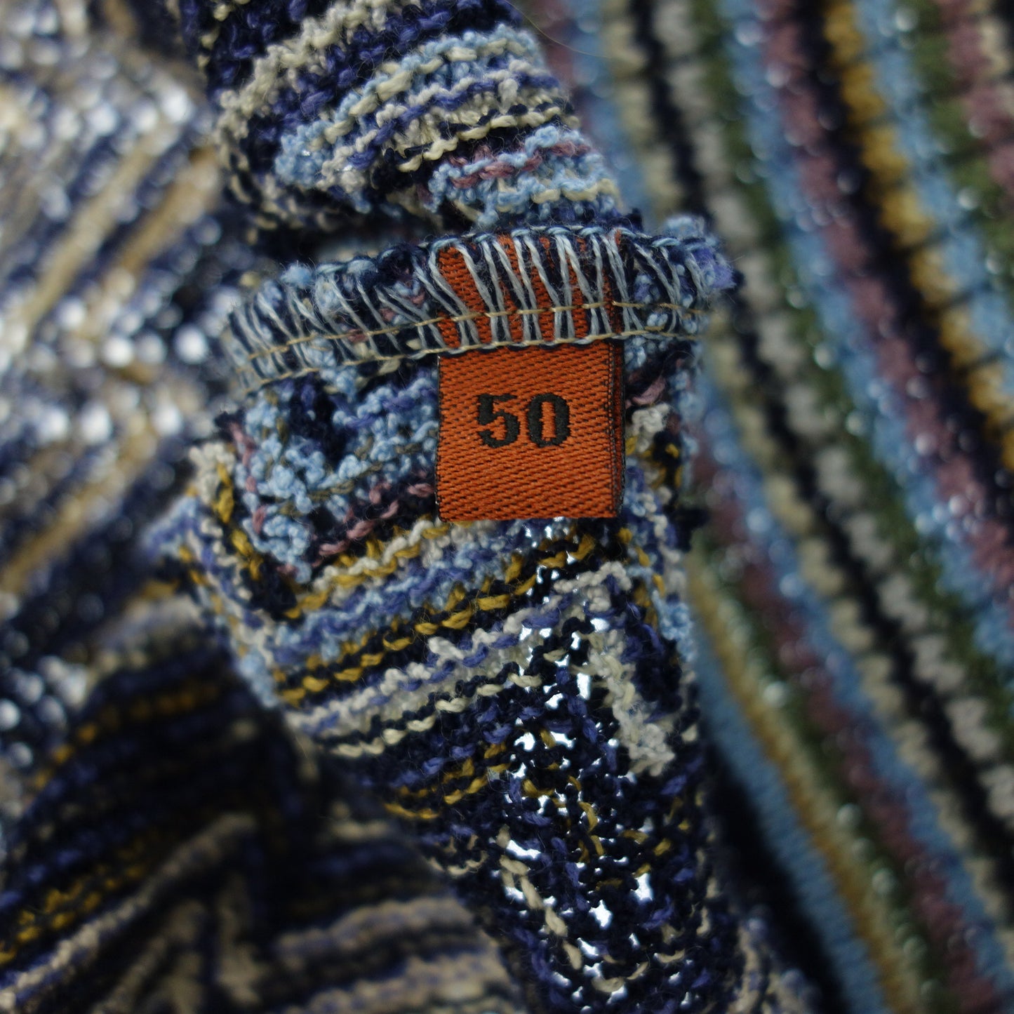 美品◆ミッソーニ ウール ニット カーディガン メンズ マルチカラー 50 MISSONI【AFB49】