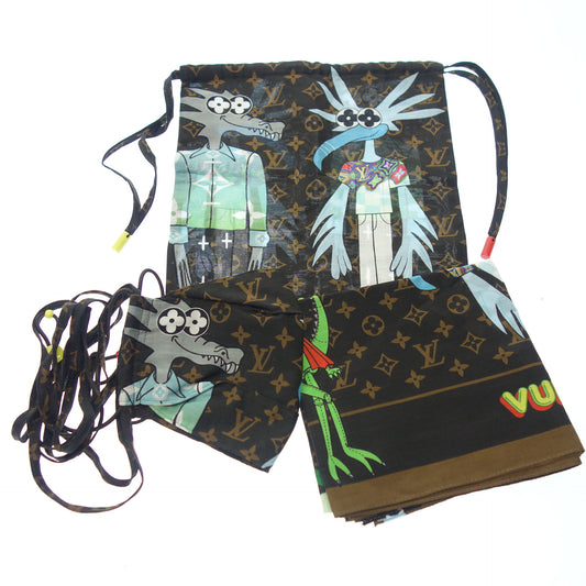 Very good condition ◆ Louis Vuitton Virgil Abloh Mask Bandana Pouch LV Friends 3-piece set MP2954 Brown LOUIS VUITTON [AFI1] 