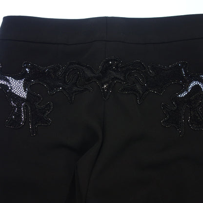 Good condition ◆Louis Vuitton slacks pants lace design sequins ladies black size 34 LOUIS VUITTON [AFB30] 