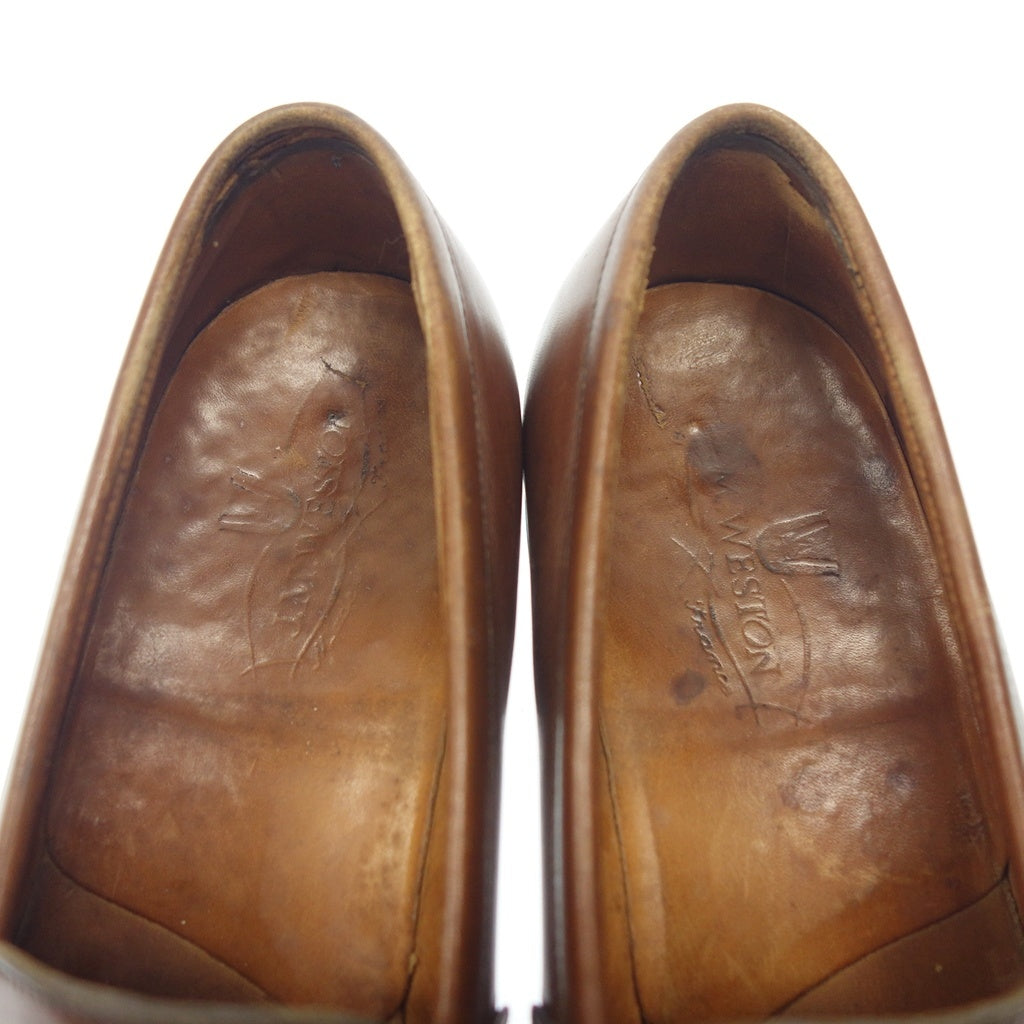 二手 ◆JM Weston 皮鞋 Signature Loafers 180 男士棕色 尺码 4.5C JMWESTON [AFC46] 