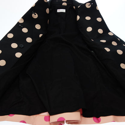 RED VALENTINO Coat Double Breasted Dot Women's Black Pink 40 RED VALENTINO [AFA18] [Used] 