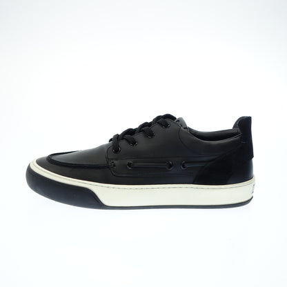 Good condition◆Louis Vuitton leather sneakers GO0163 Men's 8 Black LOUIS VUITTON [AFD2] 