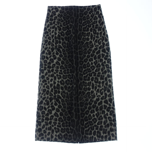 Very good condition◆Christian Dior Long Skirt Denim Leopard 841J25A3702 Women's Gray Size 34 Christian Dior [AFB50] 