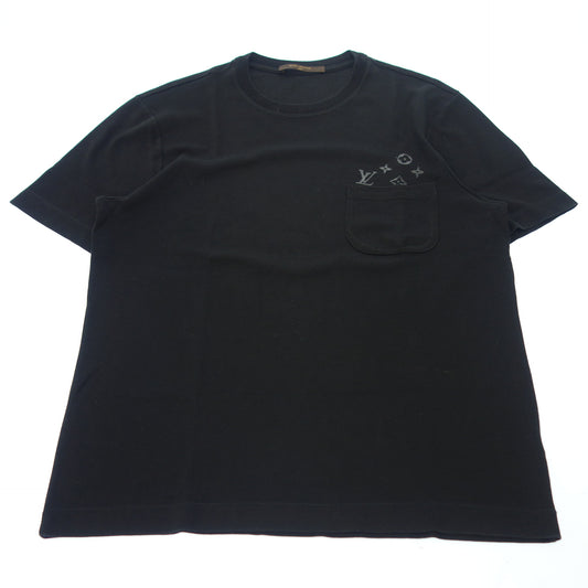 Good Condition◆Louis Vuitton T-shirt Monogram Chest Pocket RM082M Size S Men's Black LOUIS VUITTON [AFB30] 