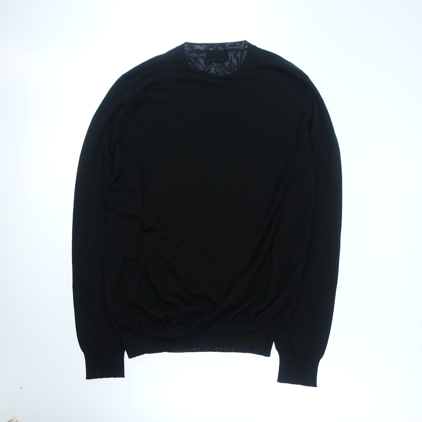 Hermes knit sweater silk all over pattern men's XL black HERMES [AFB16] [Used] 