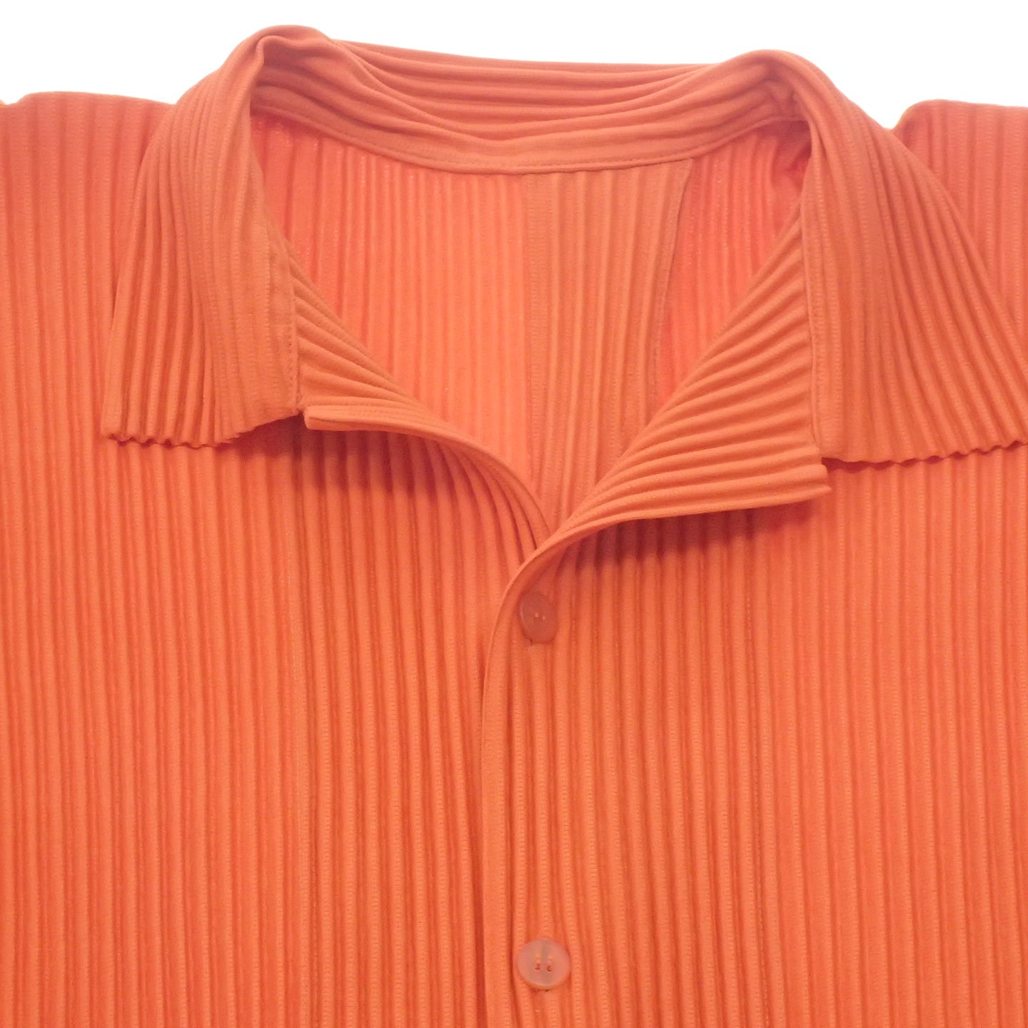 ISSEY MIYAKE HOMME PLISSE 衬衫 短袖 褶裥 HP91JJ123 橙色 男士 3 ISSEY MIYAKE HOMME PLISSE [AFB28] [二手] 