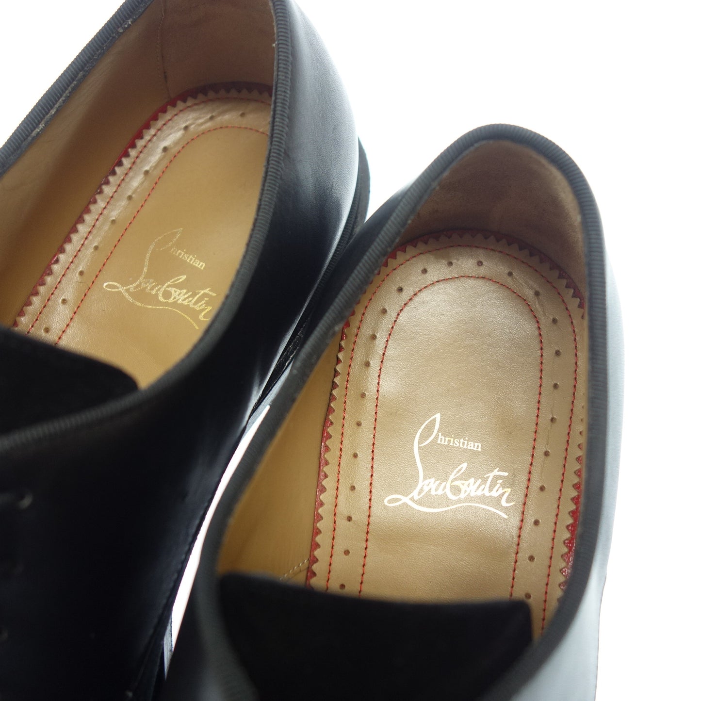 Good condition◆Christian Louboutin leather shoes combination leather suede men's size 44 black CHRISTIAN LOUBOUTIN [LA] 