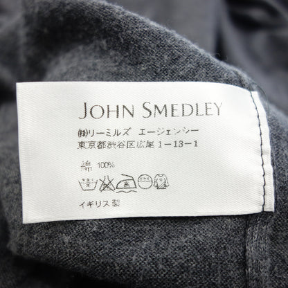 Good condition ◆ JOHN SMEDLEY Knit Cardigan Merino Wool V-neck Long Sleeve Gray M Men's JOHN SMEDLEY [AFB6] 