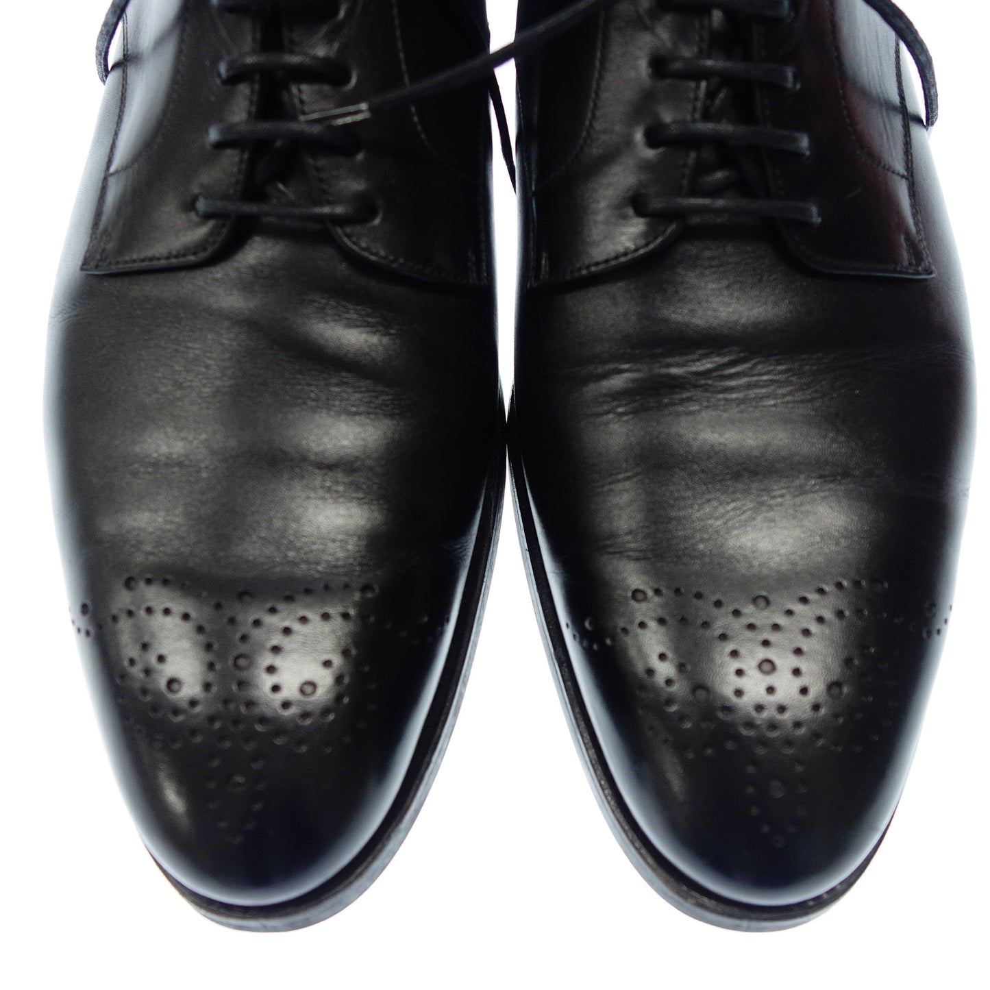 Good Condition◆Carmina Brogue Shoes 80602 Men's Black Size 7.5 With Shoe Tree CARMINA [AFC1] 