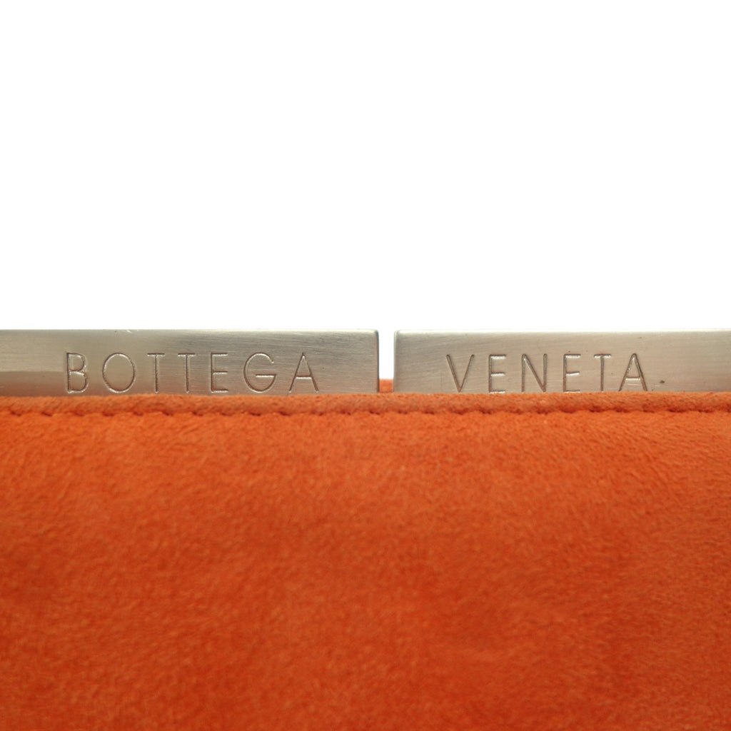 Used ◆ Bottega Veneta Chain Handbag Suede Clasp Orange with Mirror Bottega Veneta [AFE6] 