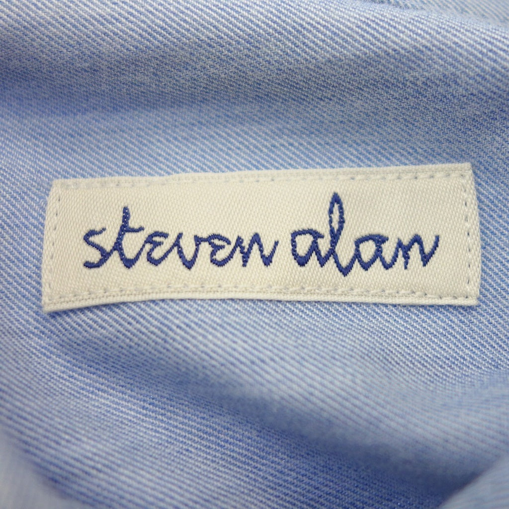 未使用◆スティーブンアラン 長袖シャツ コットン メンズ S 青 STEVEN ALAN【AFB14】